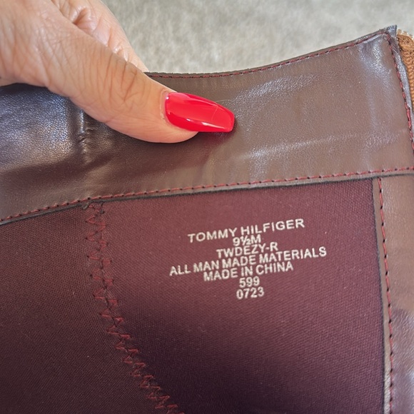 Tommy Hilfiger 9.5M Brown Cognac Tall Autumn Boots - Picture 15 of 15